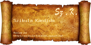 Szikula Kandida névjegykártya